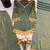 Olive silk blend mirror work palazzo set