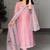 Pink crepe embroidered kurta set