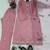 Pink crepe embroidered kurta set