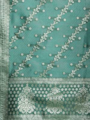 Ethnic Motifs Pure Silk Kurta with Trousers & With Dupatta 4