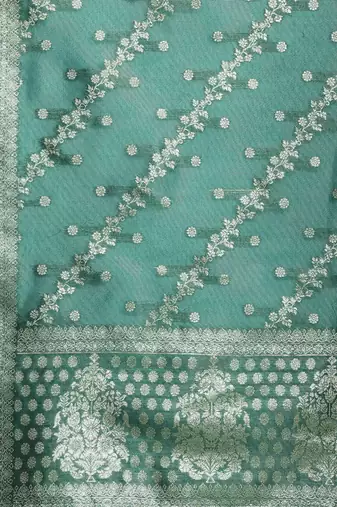 Ethnic Motifs Pure Silk Kurta with Trousers & With Dupatta