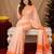  white chanderi cotton blend printed  1 minute ready to wear saree with unstitched blouse piece