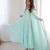 Sky-blue faux georgette embroidered anarkali set