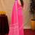  pink chanderi cotton blend printed work 1 minute ready to wear saree with unstitched blouse piece