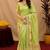  pista chanderi cotton blend printed  1 minute ready to wear saree with unstitched blouse piece