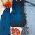 Dark-blue rayon embroidered palazzo set