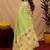  pista chanderi cotton blend printed  1 minute ready to wear saree with unstitched blouse piece