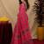  pink black chanderi cotton blend printed  1 minute ready to wear saree with unstitched blouse piece