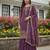 Lavender faux georgette embroidered palazzo set