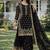 Black faux georgette embroidered palazzo set