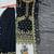 Black faux georgette embroidered palazzo set