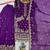 Purple faux georgette embroidered palazzo set