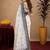  white black chanderi cotton blend printed 1 minute ready to wear saree with unstitched blouse piece