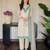 Off-white organza embroidered kurta set