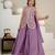 Lavender silk blend embroidered sharara set
