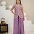 Lavender silk blend embroidered sharara set