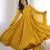 Yellow chanderi embroidered anarkali set