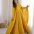 Yellow chanderi embroidered anarkali set