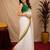  white green chanderi cotton blend printed 1 minute ready to wear saree with unstitched blouse piece