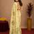  light beige chanderi cotton blend printed  1 minute ready to wear saree with unstitched blouse piece