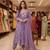 Lavender chanderi embroidered anarkali set