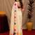  off white pink chanderi cotton blend printed 1 minute ready to wear saree with unstitched blouse piece