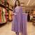 Lavender chanderi embroidered anarkali set