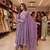 Lavender chanderi embroidered anarkali set