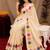  off white pink chanderi cotton blend printed 1 minute ready to wear saree with unstitched blouse piece