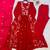 Red chanderi embroidered anarkali set