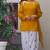 Dark-yellow silk blend embroidered farshi salwar set