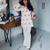 White cotton poly embroidered palazzo set