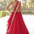 Red 5MM Sequins + Paper Mirror with Zari Embroidered Organza Silk Wedding Lehenga Choli