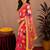  pink chanderi cotton blend printed work 1 minute ready to wear saree with unstitched blouse piece