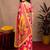  pink chanderi cotton blend printed work 1 minute ready to wear saree with unstitched blouse piece