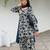 Navy-blue cotton poly printed farshi salwar set