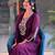 Wine faux georgette embroidered anarkali set