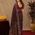  blue purple chanderi cotton blend printed 1 minute ready to wear saree with unstitched blouse piece
