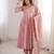 Pink silk blend embroidered anarkali set