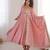 Pink silk blend embroidered anarkali set