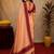  pich rani pink chanderi cotton blend printed  1 minute ready to wear saree with unstitched blouse piece