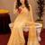  off white maroon chanderi cotton blend printed   1 minute ready to wear saree with unstitched blouse piece