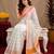  white orange chanderi cotton blend printed  1 minute ready to wear saree with unstitched blouse piece