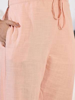 Floral Embroidered Thread Work Pure Cotton Kurta With Trousers & Dupatta 3