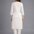Off-white block-printed kurta with pant set