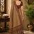 Sangam prints beige pashmina silk blend woven work traditional saree