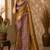 Sangam prints antique gold soft silk blend woven work traditional saree