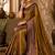Sangam prints antique gold soft silk blend woven work traditional saree