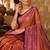 Sangam prints copper gold soft silk blend woven work traditional saree