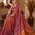 Sangam prints copper gold soft silk blend woven work traditional saree
